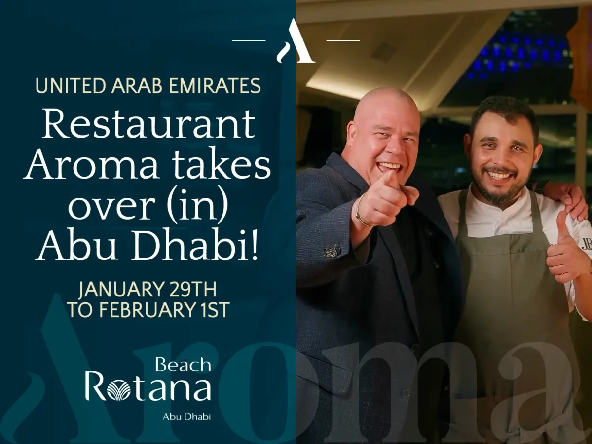 Chef pasquale carfora and his team from restaurant aroma italian fine dining recently completed a successful 'kitchen takeover' at the michelin-recommended restaurant finz in the luxurious five-star rotana hotel in abu dhabi.